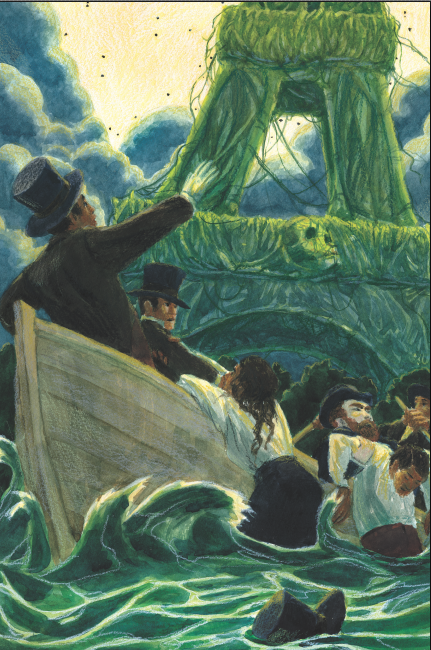 Yellow King: Paris characters save comrades from boating accident in Seine; Carcosan Eiffel Tower looms overhead